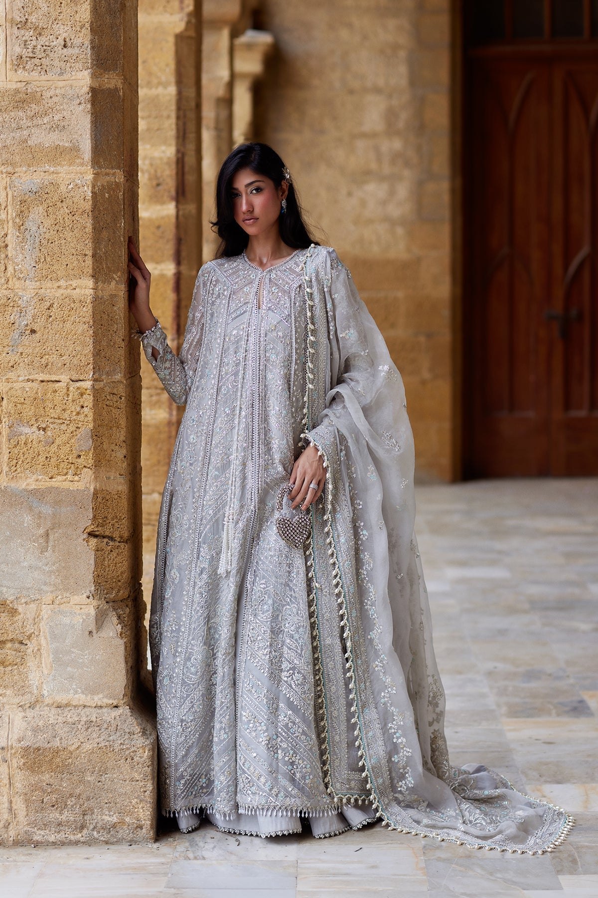 affordable pakistani brands formal dresses Qissa Luxury Embroidered Dress Locally Made